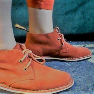 RED Suede Dr. Martens Loafer/Ankle Boot